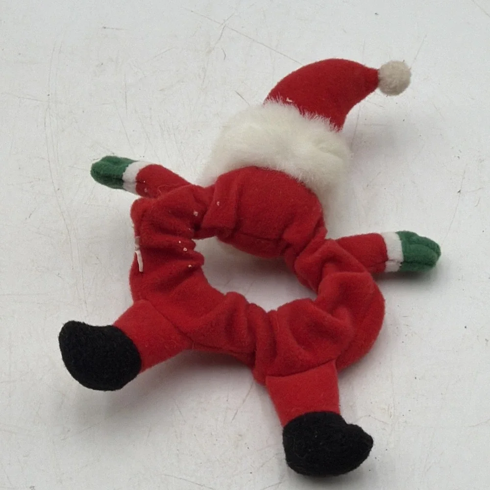 Vintage Christmas Hair Pony Tail Scrunchie Scrunchy Santa Claus